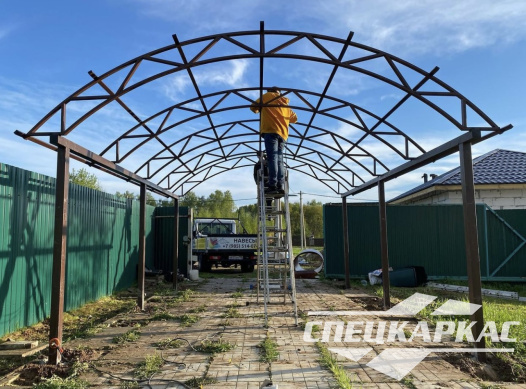 Навес для одной машины на дачу №26 - фото 1218