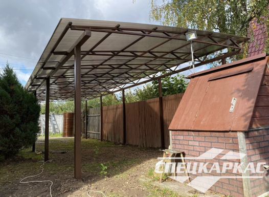 Односкатный навес для автомобилей (скат от соседа) №91 - фото 1866