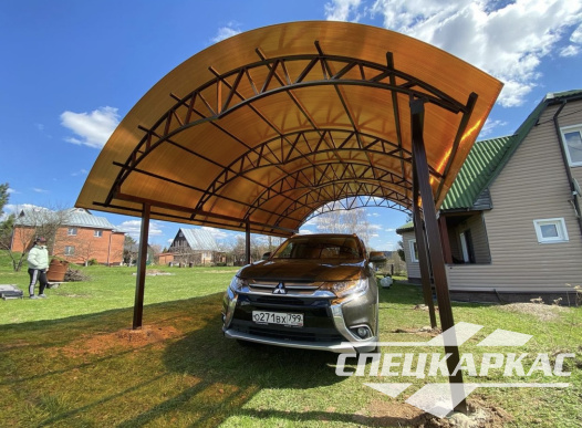 Арочный навес из поликарбоната для автомобиля №3 - фото 996