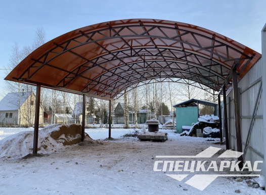 Навес для автомобиля арочного типа №57 - фото 1527