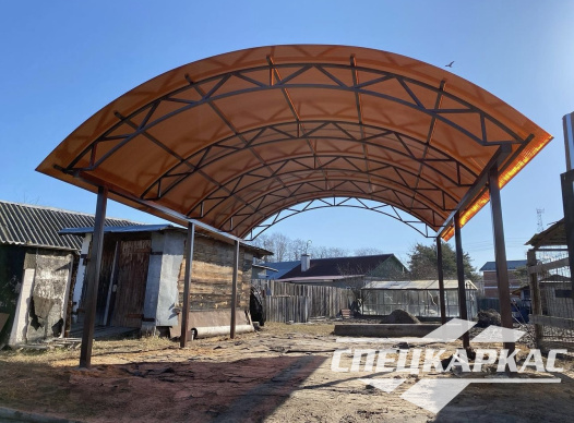 Классический арочный навес для одной машины №40 - фото 1362